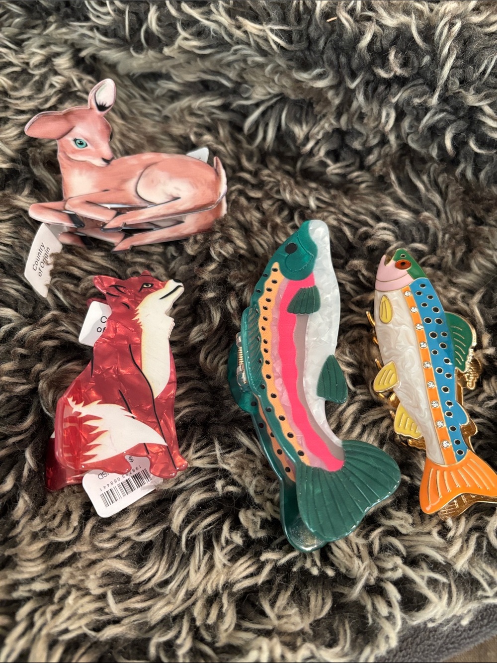 FREE PEOPLE PIPER K CLAW CLIPS✨🦊🦌🐠